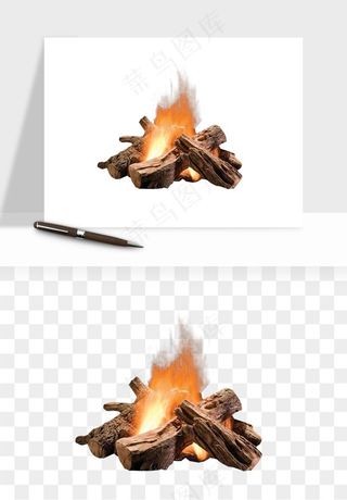 帐篷露营篝火png免抠