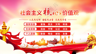 24字价值观和谐海报