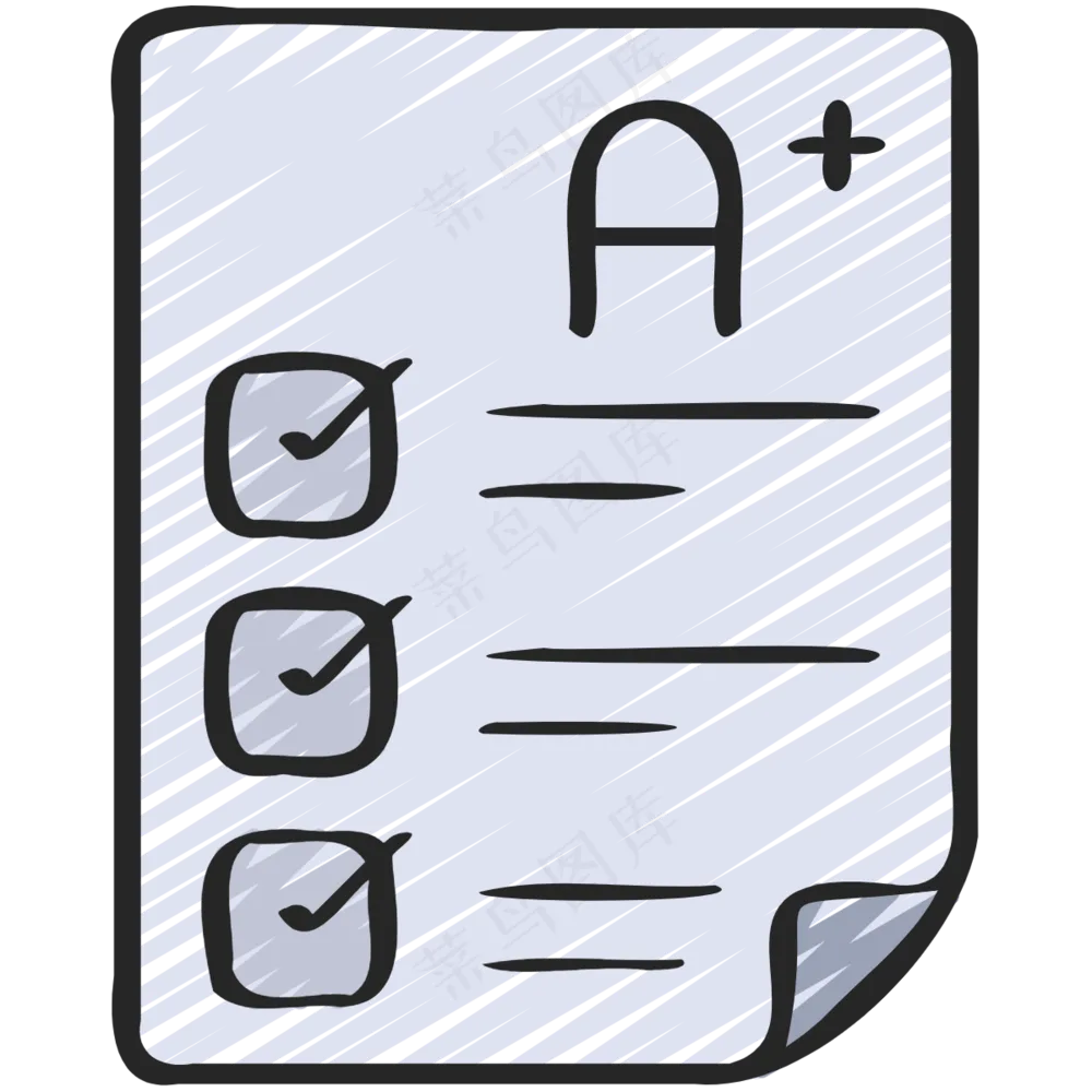 满分A+试卷 好成绩 铅笔手绘图标icon