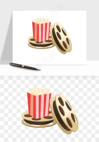 爆米花小吃png免抠