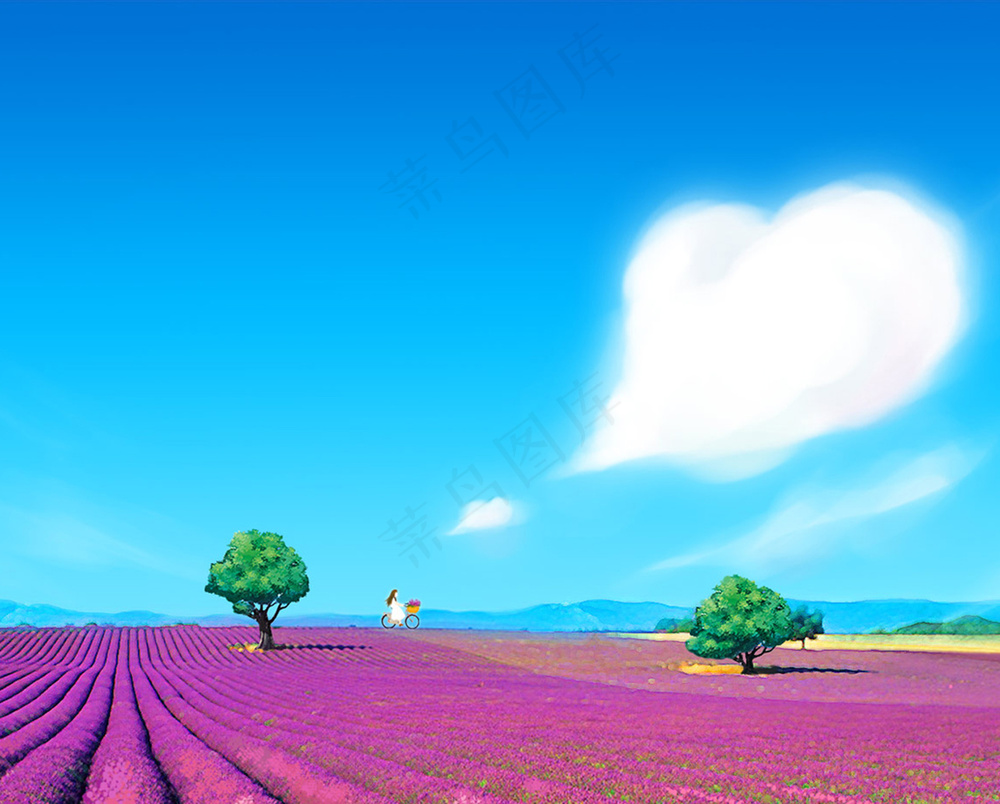 盛夏爱心紫