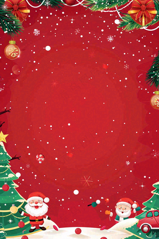 圣诞节卡通插画背景