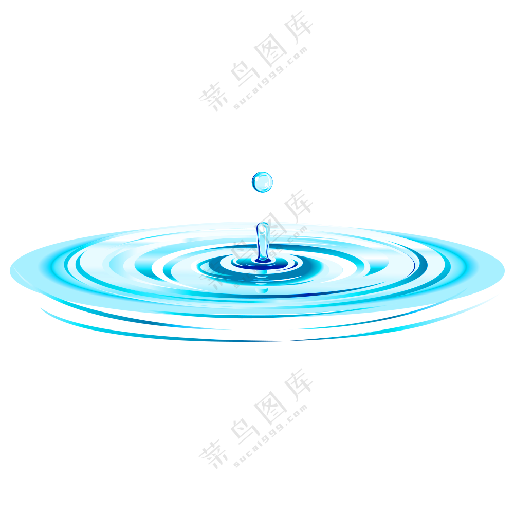 水面之上的涟漪与水滴