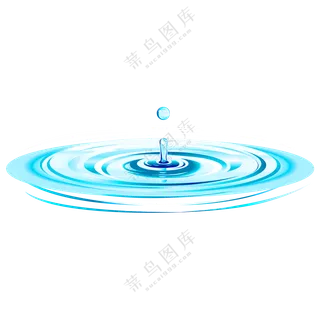 水面之上的涟漪与水滴