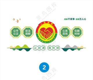 调解中心文化墙广告