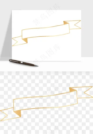 金色植物花环边框png免抠