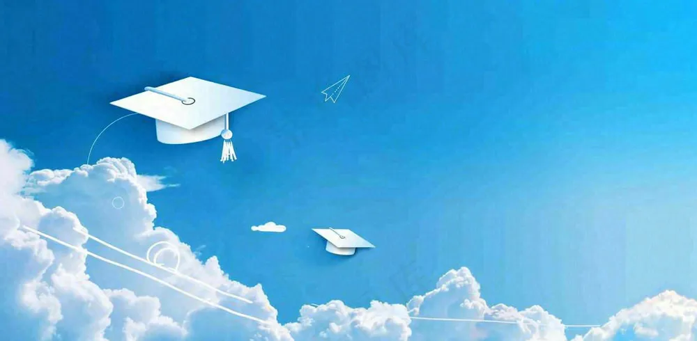 学生毕业季考试青春插画背景