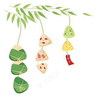 端午节粽子柳叶免扣