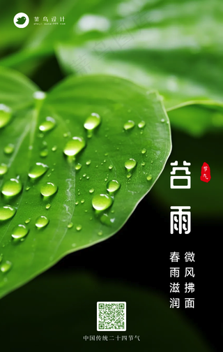 谷雨手机海报