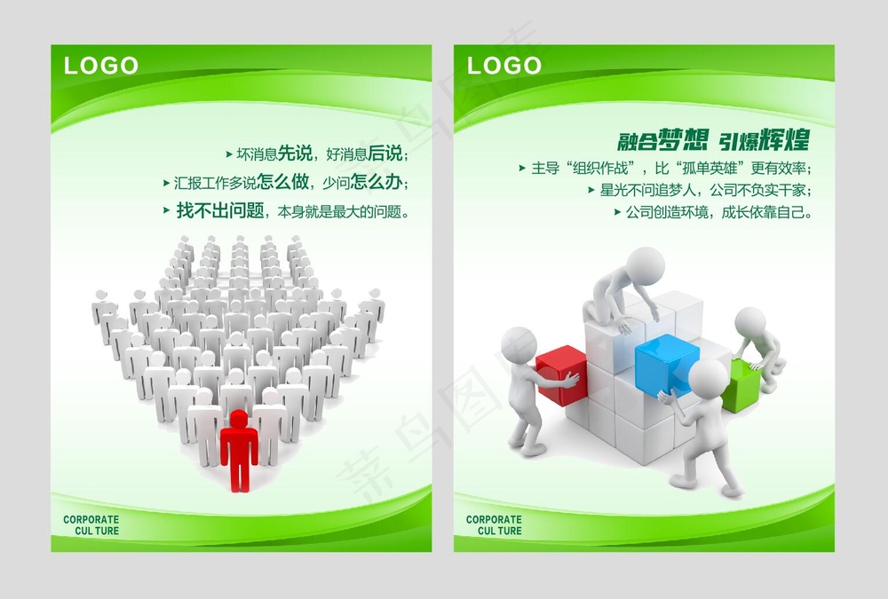 绿色企业文化展板