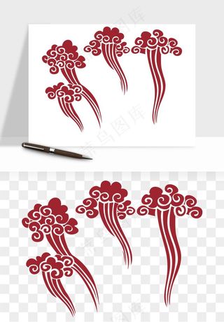 国潮祥云矢量png免抠