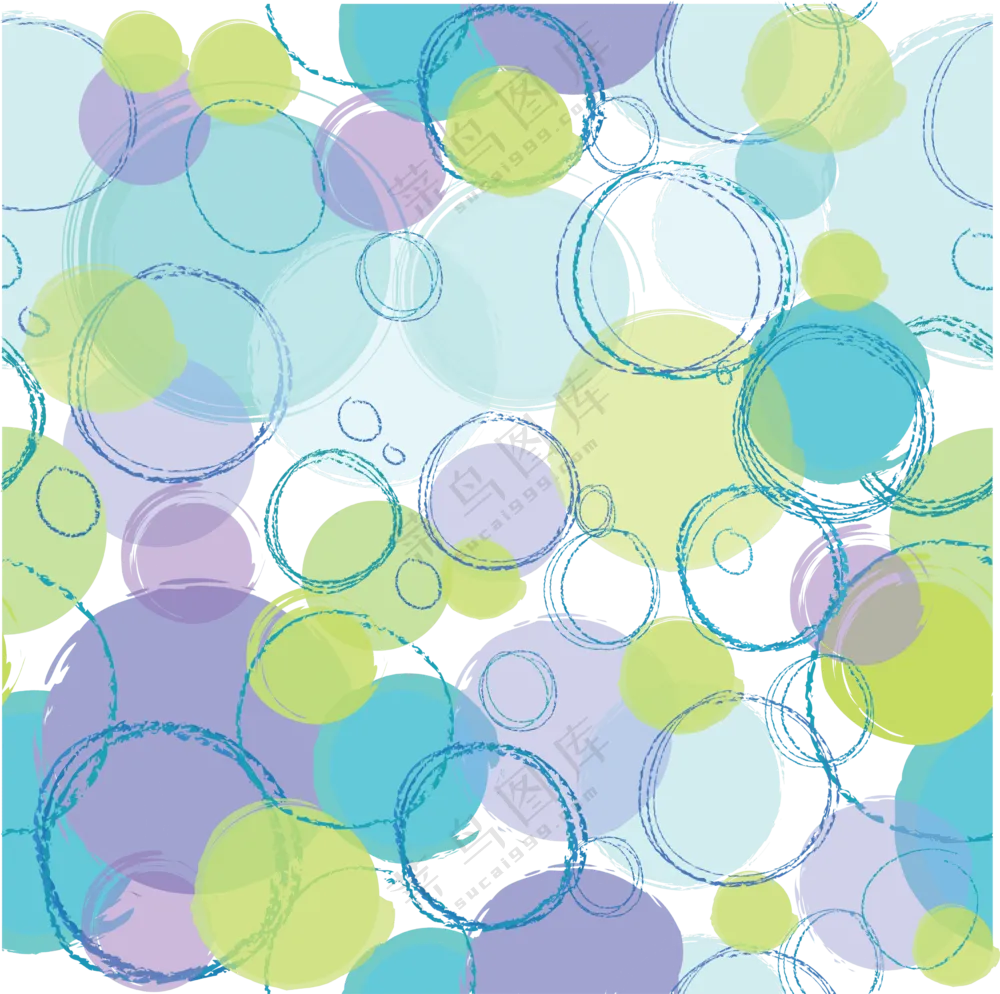 无缝拼接效果手绘泡泡创意免抠图片