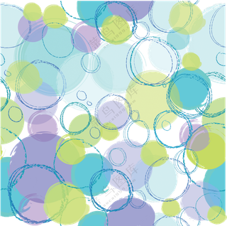 无缝拼接效果手绘泡泡创意免抠图片