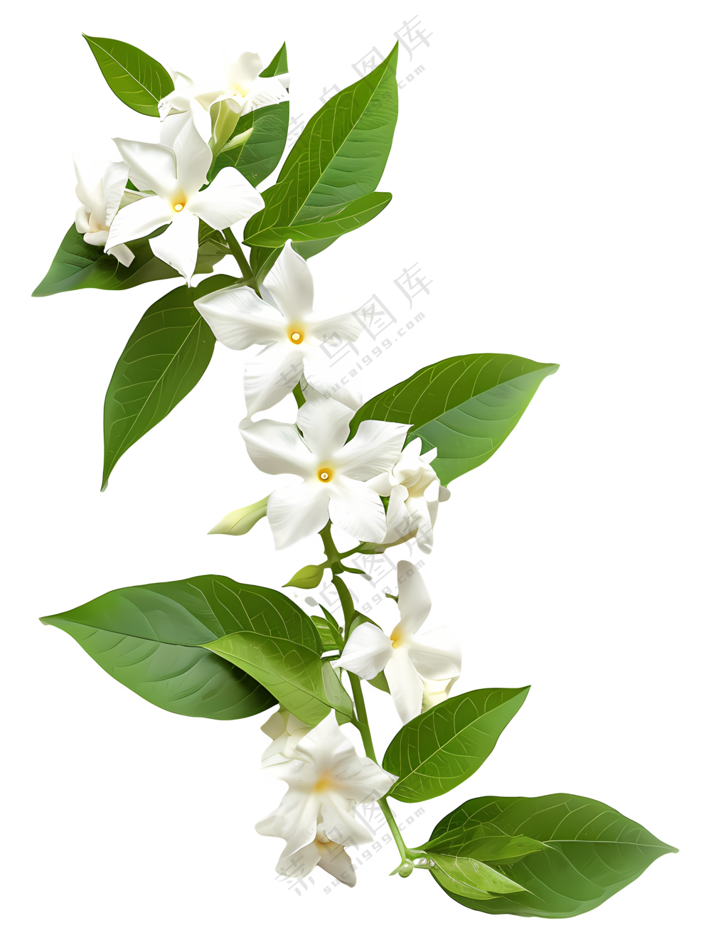 树枝上的白色花朵