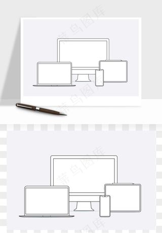 电脑科技产品png免抠