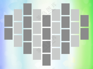 爱心照版墙公益展板照片框海报