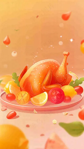 感恩节宣传插画海报背景