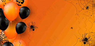 万圣节南瓜灯捣蛋恐怖背景