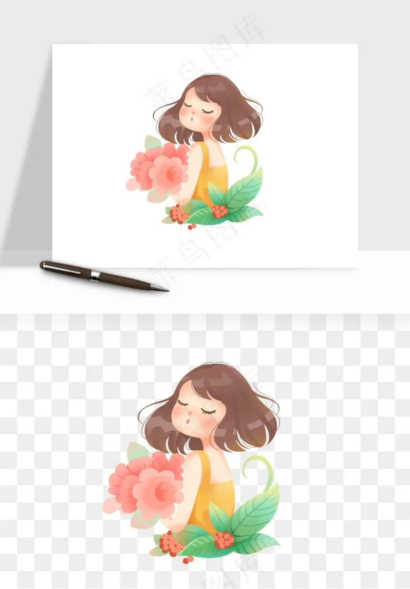 手绘女神女王妇女png免抠