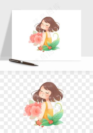 手绘女神女王妇女png免抠