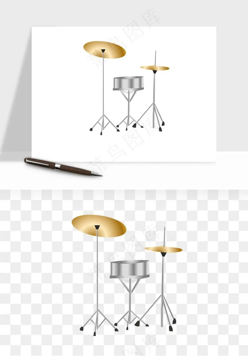 摇滚架子鼓乐器png免抠