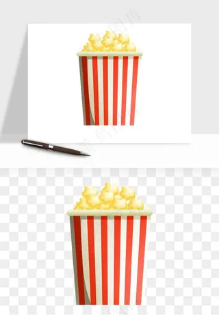 爆米花小吃png免抠