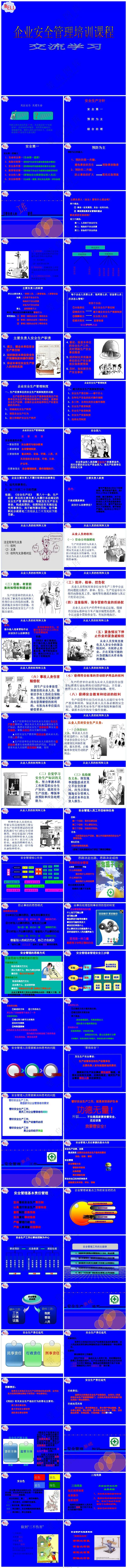 蓝色职场风企业安全管理人员安全生产管理培训PPT课件