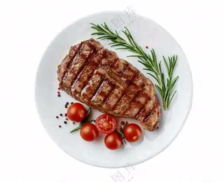 牛排番茄西餐食物免抠
