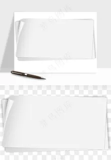 白纸卷边角翻页效果png免抠