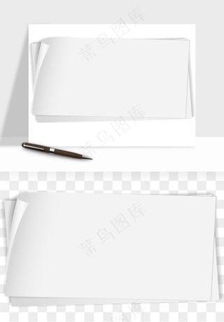 白纸卷边角翻页效果png免抠