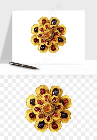 古风发簪头饰配饰png免抠