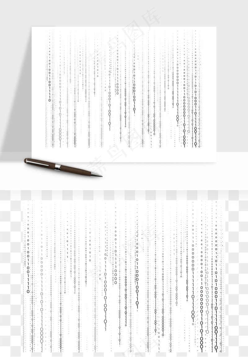 科技几何点线数字装饰png免抠