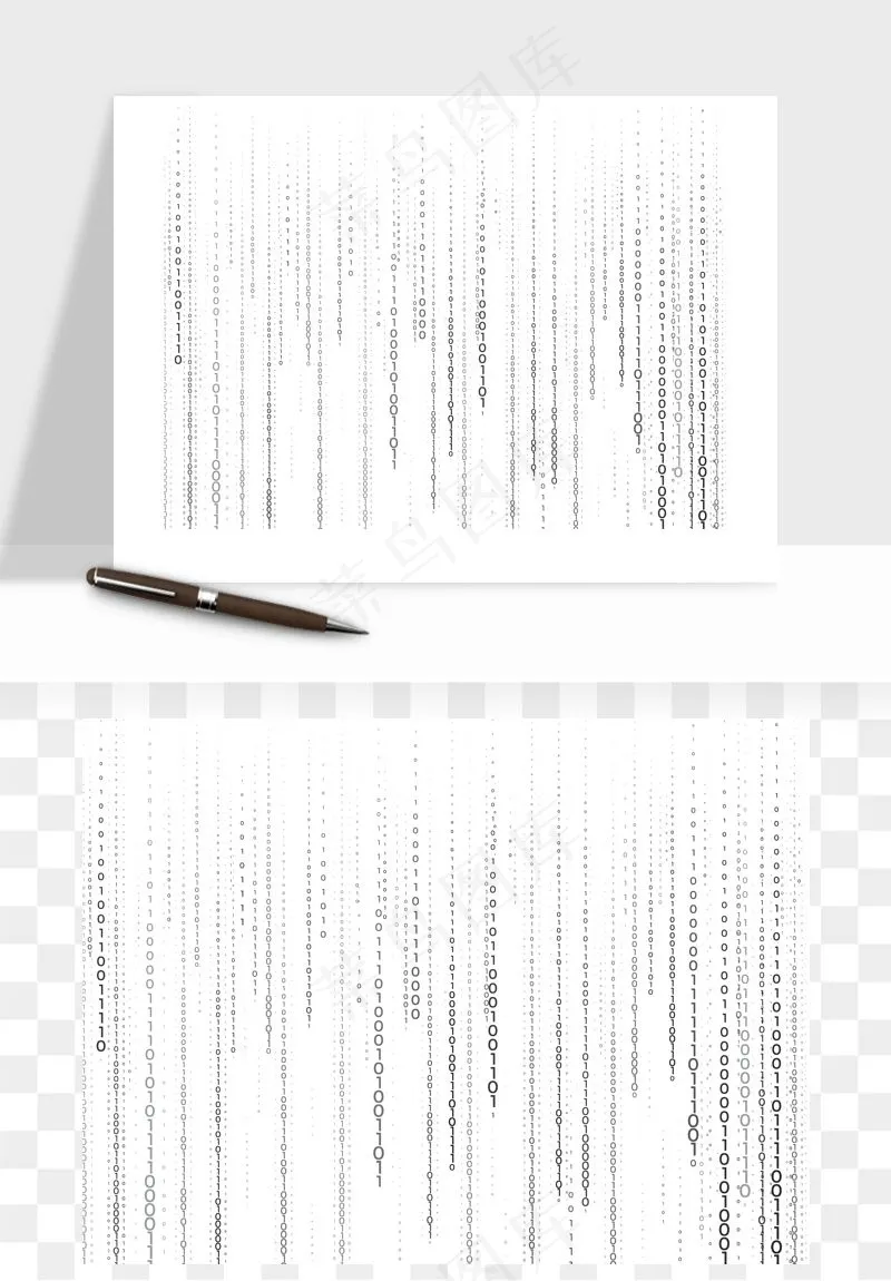 科技几何点线数字装饰png免抠