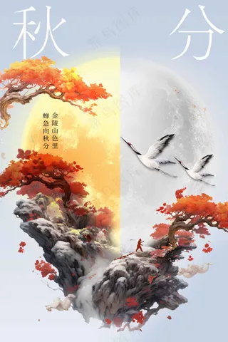 秋分节气传统活动海报