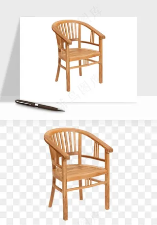 中式木椅子png免抠