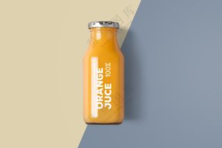 果汁瓶包装标签样机超市品牌vi提案PS模板07