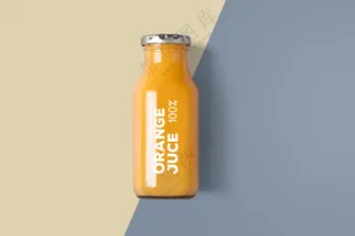 果汁瓶包装标签样机超市品牌vi提案PS模板07