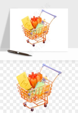 购物车购物篮png免抠图