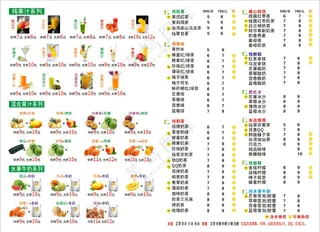 奶茶菜单奶茶食物营养成分表一览