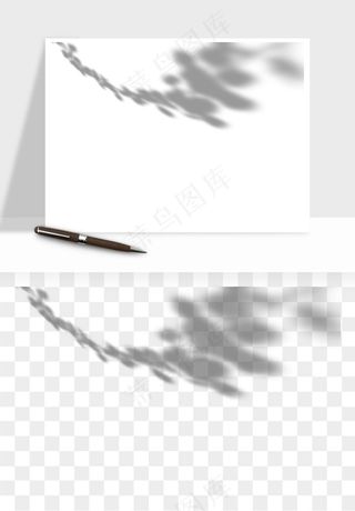 阴影植物窗户投影免抠元素