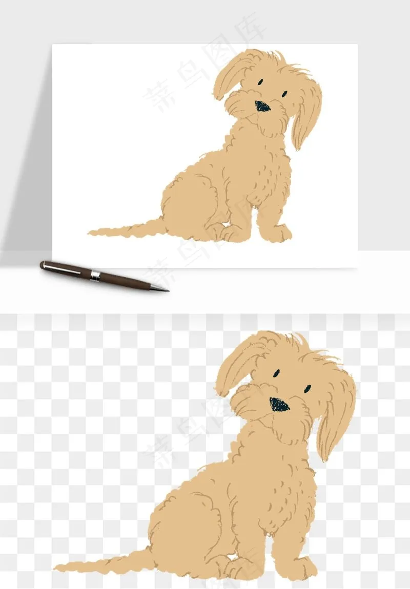 手绘狗狗宠物png免抠