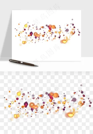 彩色光斑梦幻光点png免抠