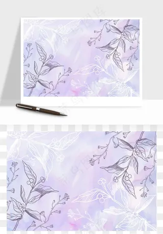 水彩花卉手绘矢量背景