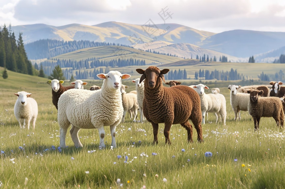 草原上的羊群