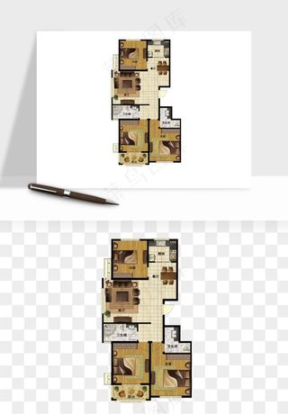 楼盘户型建筑图png免抠