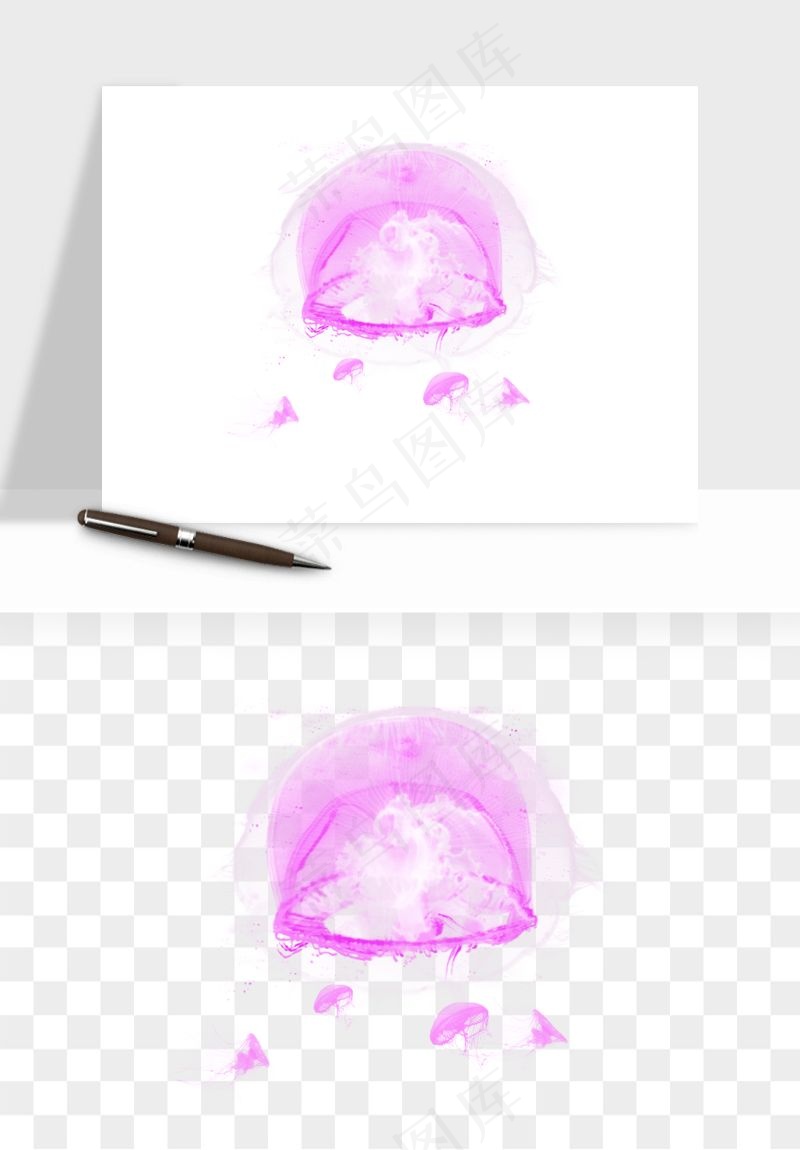 水母章鱼海底生物png免抠图