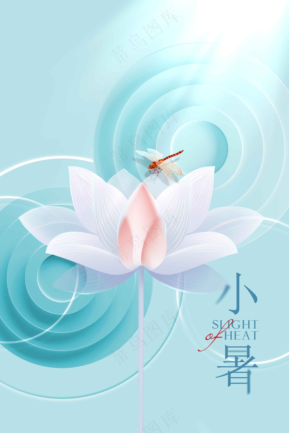 小暑节气传统海报