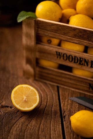 新鲜柠檬水果背景素材