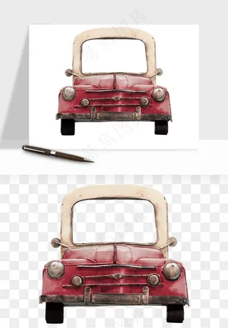 复古汽车交通工具png免抠