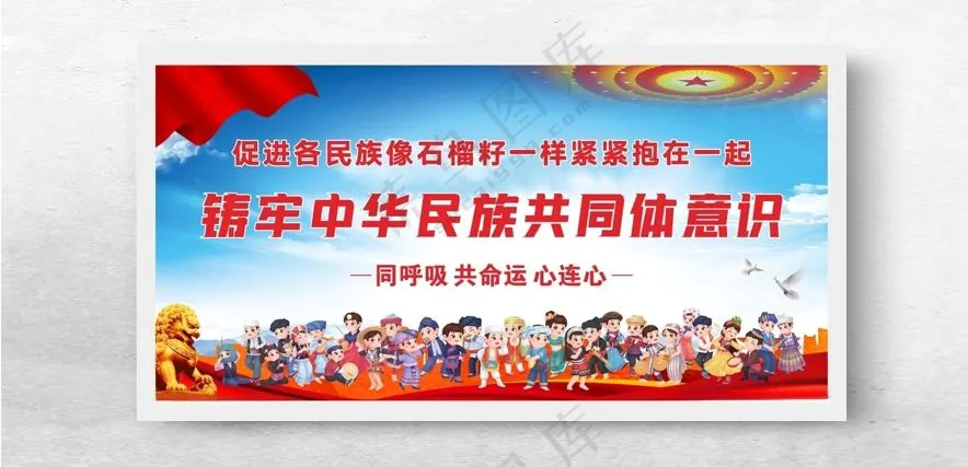 铸牢中华民族共同体意识意识宣传共同体标语